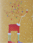 Reindeer Christmas Cards (#1434)<br><font color="red"><b>SMALLER CARD</b></font><br>NEW! by Caspari