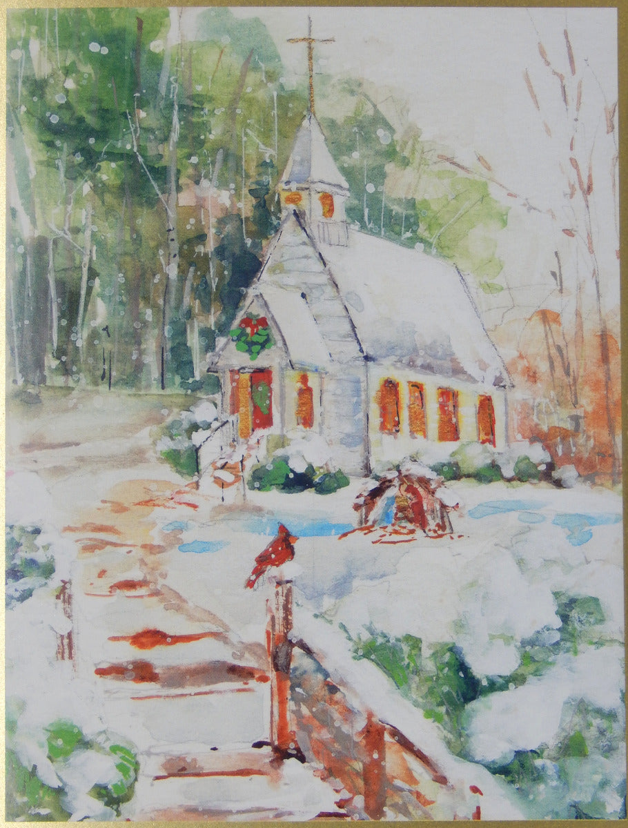 Scenic Christmas Cards (#1442)<br><font color="red"><b>SLIGHTLY SMALLER CARD</b></font><br>by Caspari