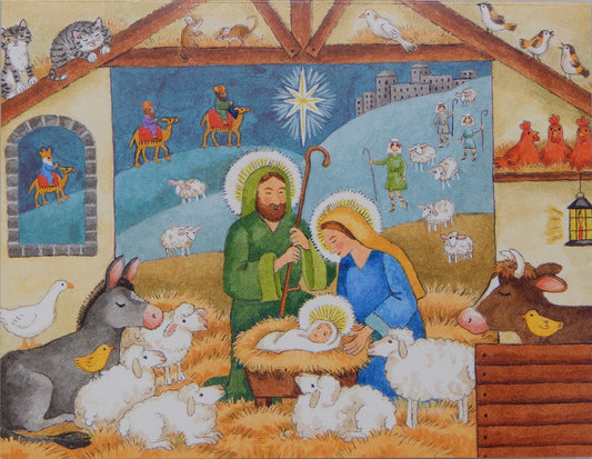 Scenic Christmas Cards (#1464)<br><font color="red"><b>SLIGHTLY SMALLER CARD</b></font><br>by Caspari