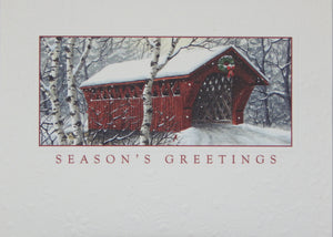 "Season's Greetings"<br>Scenic Christmas Cards (#1415)<br><font color="red"><b>SMALLER CARD</b></font><br>NEW! Embossed by Pumpernickel Press