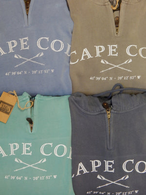 Mini Zip Pigment-Dyed Hooded Sweatshirt<br>CAPE COD<br>by Austin's
