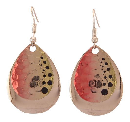 Fishing Lure Drop Style Earrings, 2-pc.., Pink/Lime Green, Silver Tone
