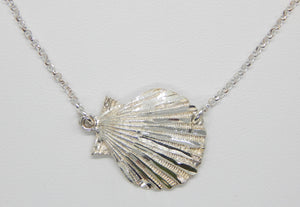 Sterling Silver Scallop Shell Necklace<br>by Fishgirl Designs