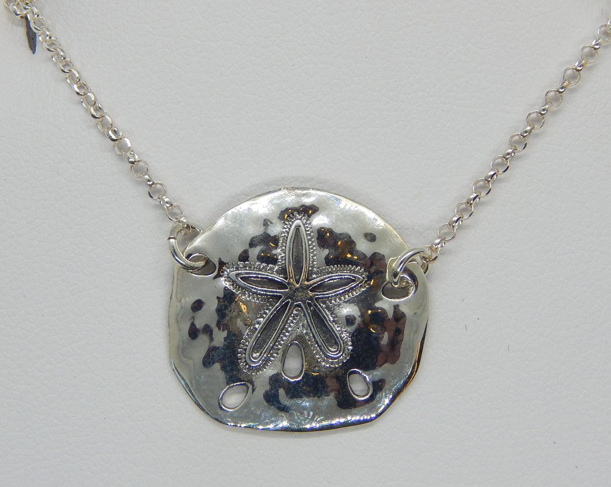 Sterling Silver Sand Dollar Necklace<br>by Fishgirl Designs