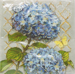 Blue Heirloom Flowers Cocktail Napkins<br>20 Count<br>by IHR