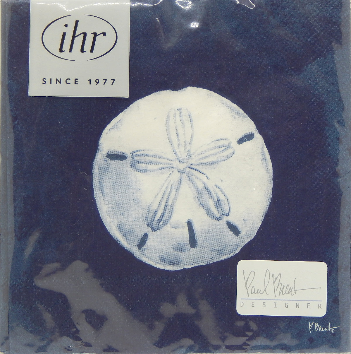 Dark Sea Sand Dollar Cocktail Napkins<br>20 Count<br>by IHR