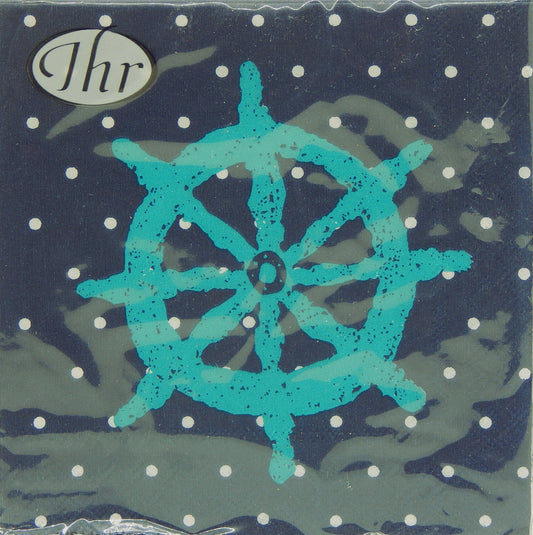 Yacht Club Ship Wheel Cocktail Napkins<br>20 Count<br> by IHR