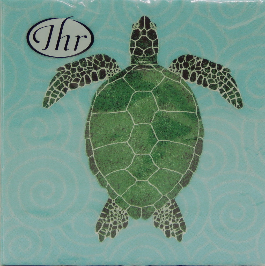 Green Sea Turtle Cocktail Napkins<br>20 Count<br>by IHR