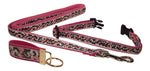 Preston Ribbons "Pink Camo" Collar, Leash, Set, SMALL Dogs, FREE Matching Key Ring with Set