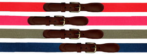 Plain Old Web Belt (No Ribbon)<br>Red, Raspberry, Olive Green, Navy<br>by Preston Leather