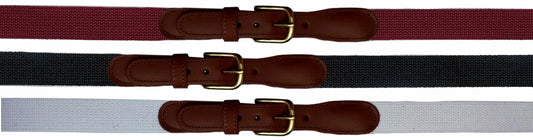 Plain Old Web Belt (No Ribbon)<br>Burgundy, Black, White