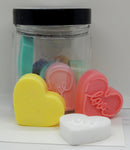 Heart Soaps in a Jar<br>Assorted Colors and Sayings<br>Valentines Gifts