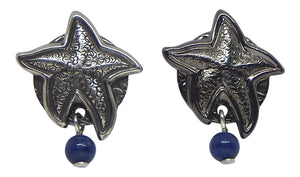 Silver Tone StarfishWith Bead, Stud Earrings<br>by Silver Forest