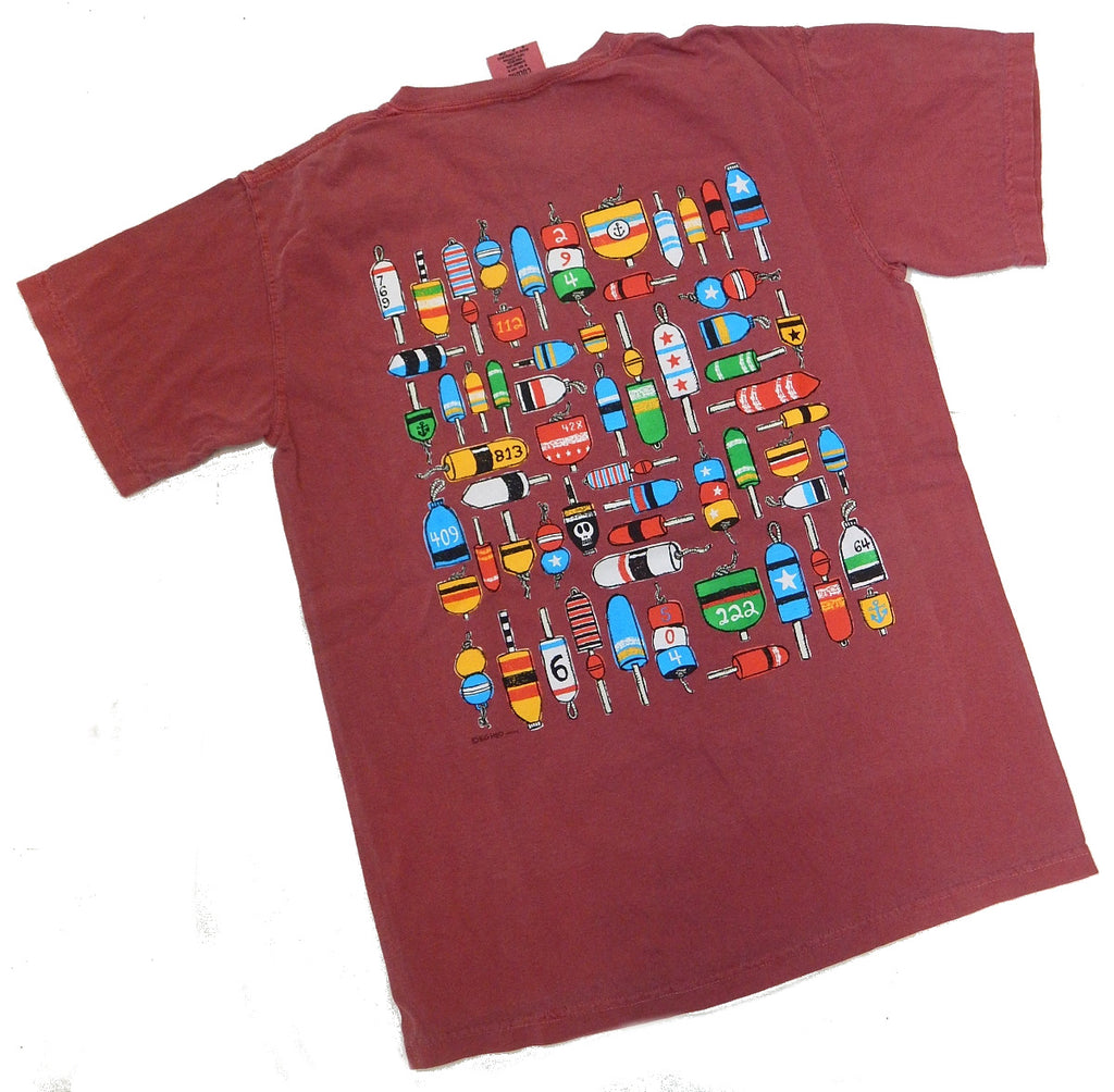 "Lotsa Buoys"<br>Pigment-Dyed Short Sleeve T-Shirt<br>by Big Hed