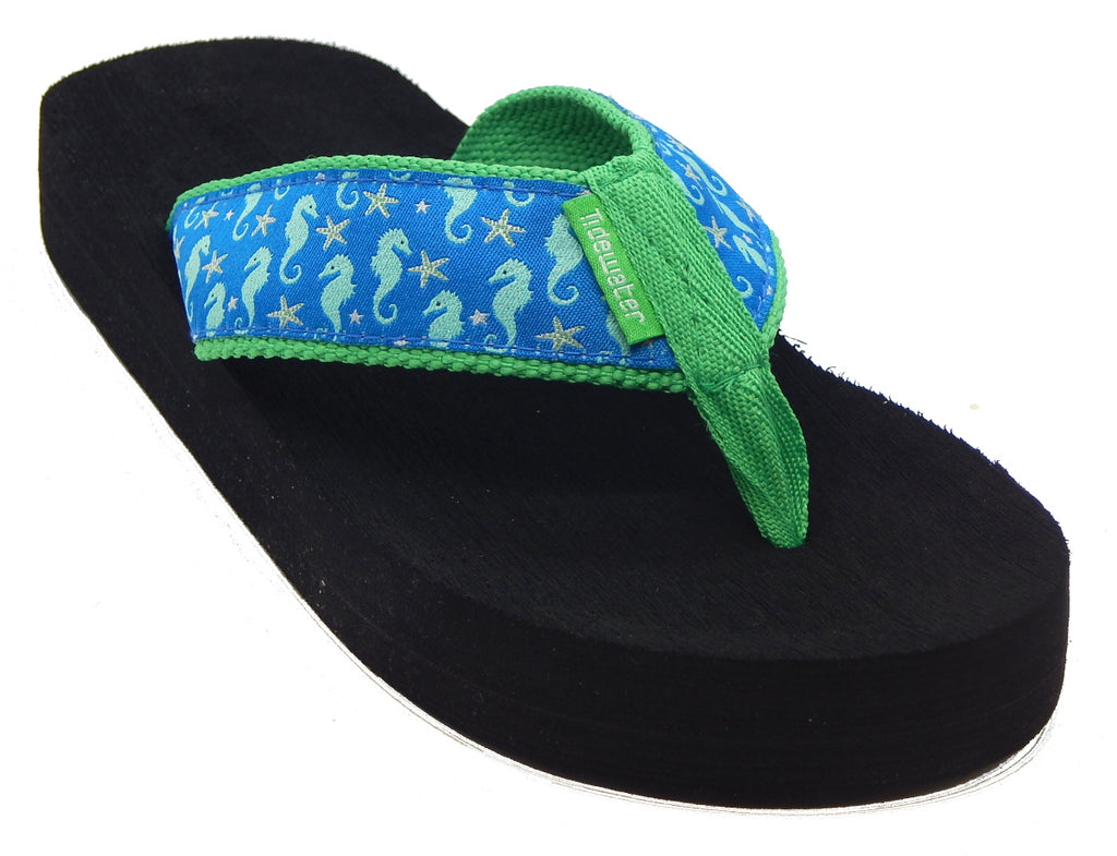 Blue Seahorses<br>Boardwalk Collection<br>by Tidewater Sandals