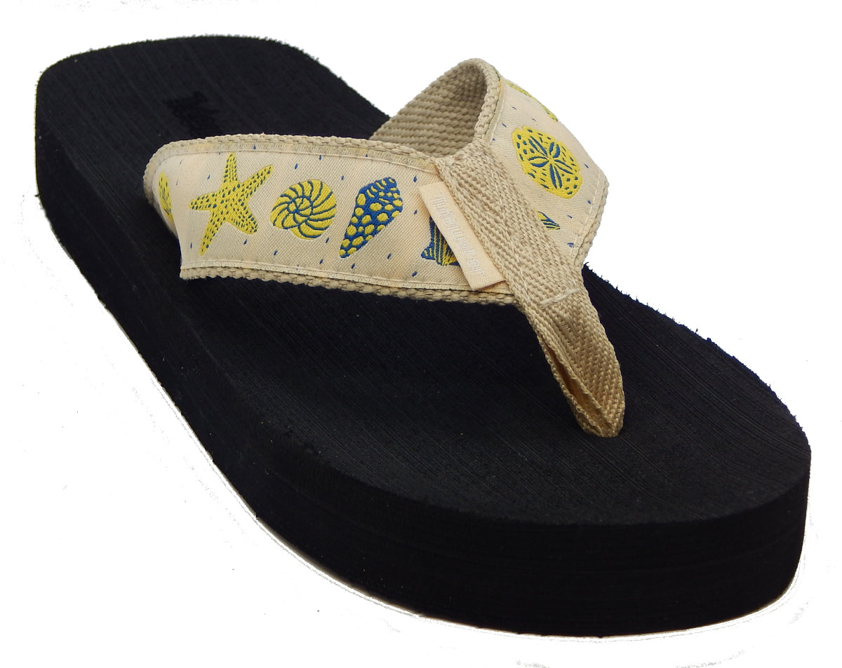 Dots & Shells, Tan<br>40% OFF!<br>Boardwalk Collection<br>by Tidewater Sandals