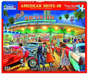 American Drive-In<br>1000 pc.<br>White Mountain Puzzles