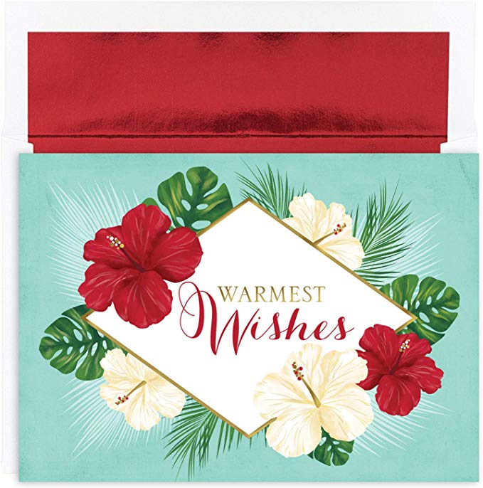 "Warmest Wishes"<br>Tropical Christmas Cards (#1179)<br>by Masterpiece Studios