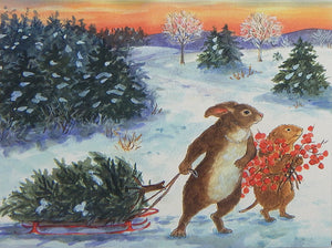 Wildlife Holiday Notecards (#1200)<br>Blank Inside, Story Line on Back<br>NEW! by Woodfield Press