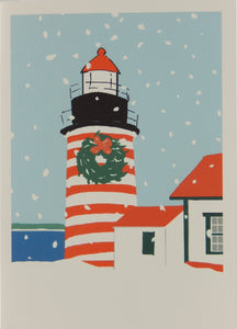 Lighthouse Christmas Cards (#1265)<br><b><font color="red">SMALLER CARD!</font></b><br>NEW! by MollyOCards