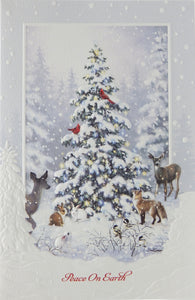 "Peace on Earth"<br>Wildlife Christmas Cards (#1280)<br>Embossed by Pumpernickel Press
