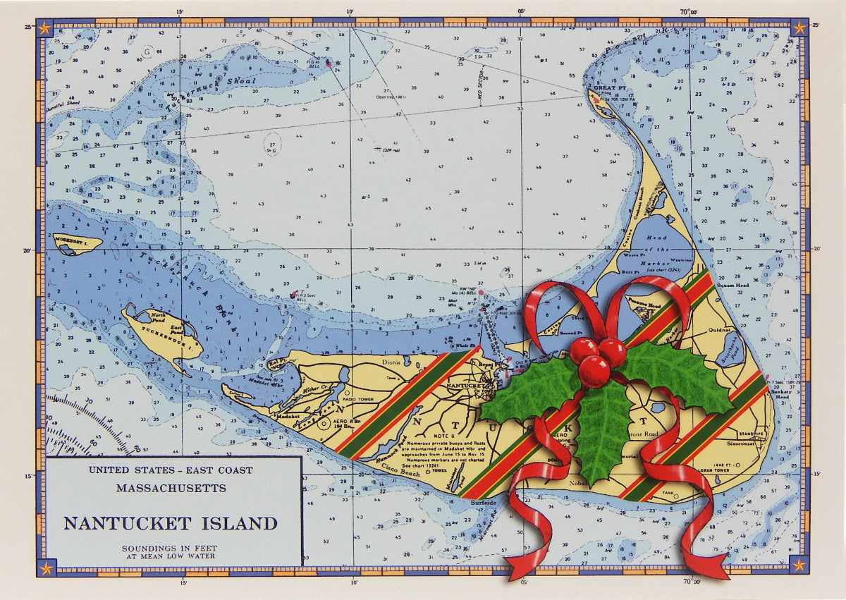 Nautical Christmas Cards (#1290)<br>Nantucket<br>by Gaines Graphics