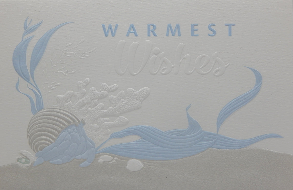 "Warmest Wishes . . . "<br>Nautical Christmas Cards (#1371)<br>Embossed by Pumpernickel Press
