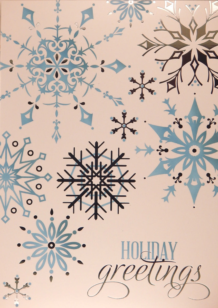 "Holiday Greetings"<br>Snowflake Christmas Cards (#774)<br>by Masterpiece Studios