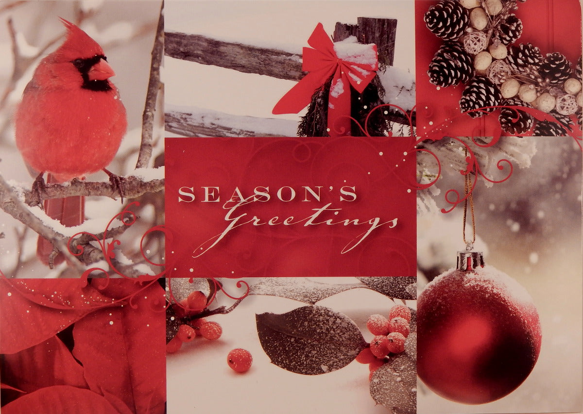 "Season's Greetings"<br>Bird Christmas Cards (#797)<br>by Masterpiece Studios