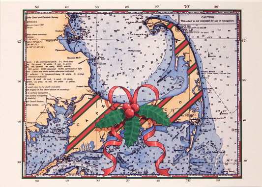 Nautical Christmas Cards (#901)<br>Cape Cod<br>by Gaines Graphics